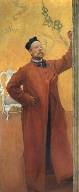 Carl Larsson In front of the mirror oil painting image